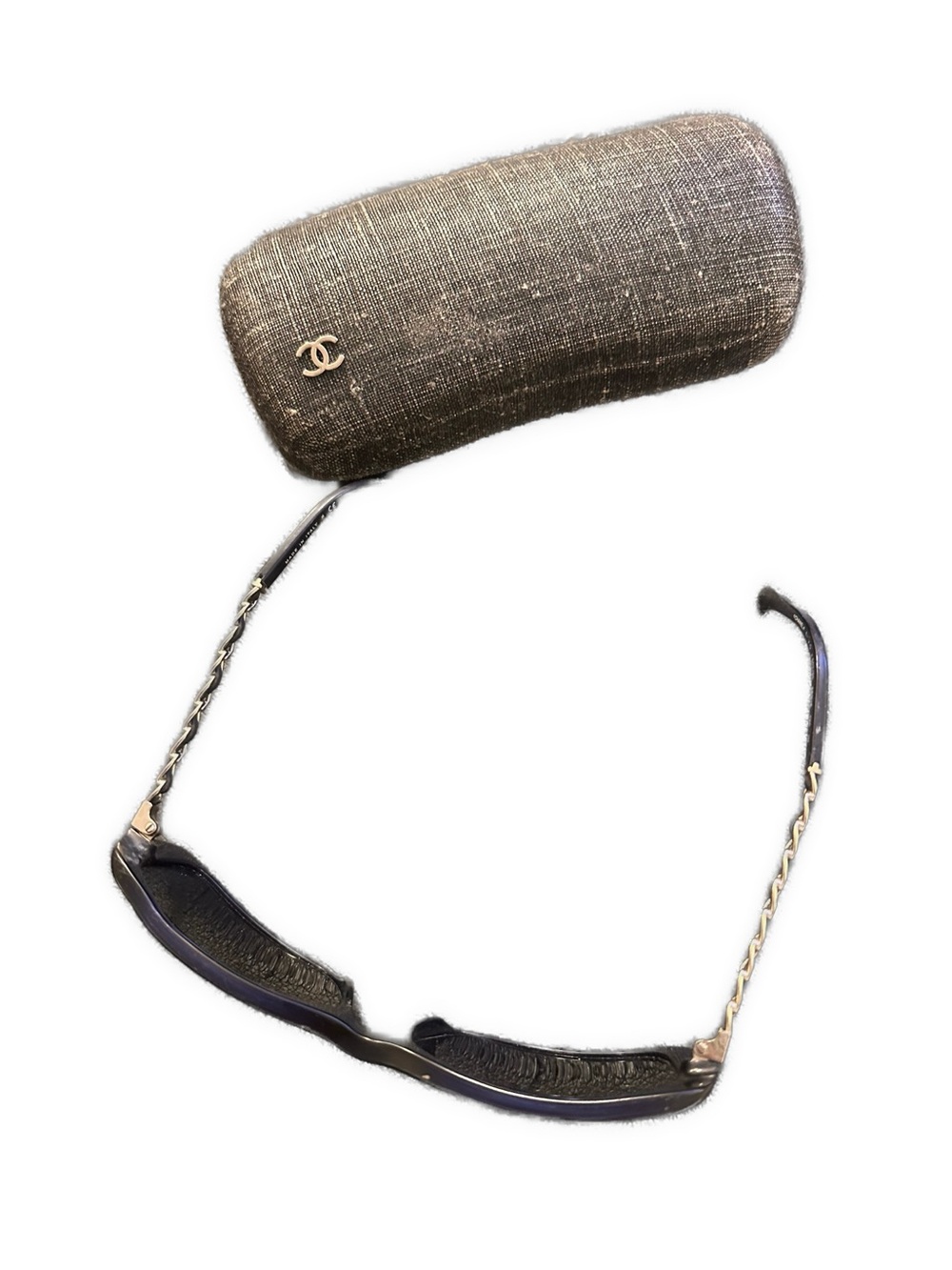 RARE! Vintage CHANEL 5170-Q Chain Temple Design Women's Sunglasses with Case - Picture 13 of 14